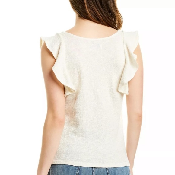 NWT Madewell Texture & Thread Ruffle Sleeve Tank - Picture 3 of 8
